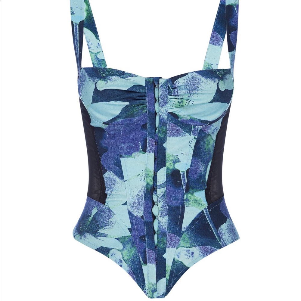 Miaou Deville Corset set - Azul